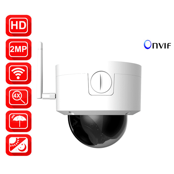 Onvif Dome 2 MP IP WIFI trådløst kamera